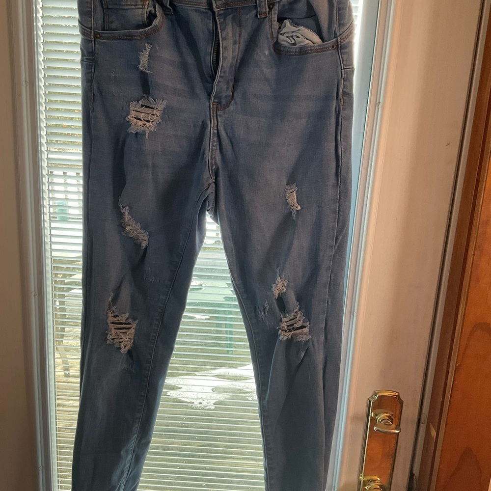 Wax Jean Butt I Love You. Distressed jeans